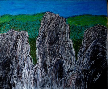 Peinture intitulée "paysage 13" par Patrick Tourtel, Œuvre d'art originale, Acrylique