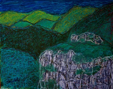Peinture intitulée "paysage 16" par Patrick Tourtel, Œuvre d'art originale, Acrylique