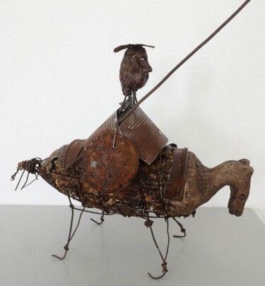 Sculptuur getiteld "DON QUICHOTTE 3" door Patrick Tourtel, Origineel Kunstwerk, Metalen