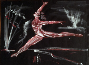Painting titled "Danseur étoile 1" by Patrick Tubaro, Original Artwork, Acrylic