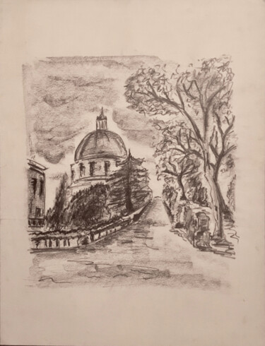 Drawing titled "Roma" by Patrick Tubaro, Original Artwork, Pencil