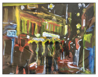 Картина под названием "Rue de Lappe" - Patrick Tubaro, Подлинное произведение искусства, Акварель