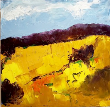 Painting titled "Blés normands" by Patrick Briere, Original Artwork, Oil