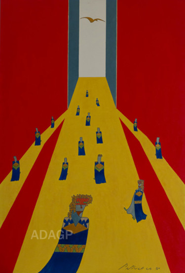 Peinture intitulée "Chemins de l'imagin…" par Patrick Cabin, Œuvre d'art originale, Huile