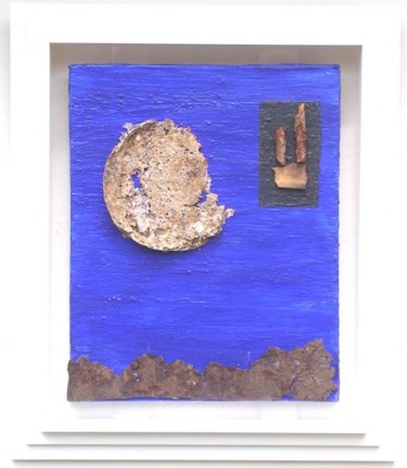 Peinture intitulée "Lune Hiver" par Patrick.Clerc, Œuvre d'art originale