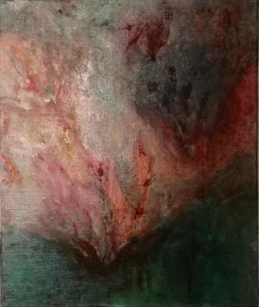 Peinture intitulée "ronces-en-feu" par Patrick Couvreur, Œuvre d'art originale, Huile