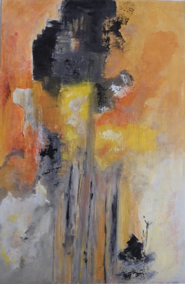 Painting titled "Cratére" by Patrick Couvreur, Original Artwork, Acrylic