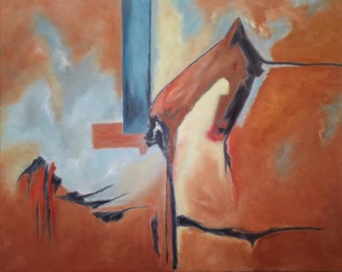 Painting titled "Cheval de Troie" by Patrick Couvreur, Original Artwork, Oil