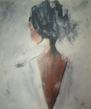 Painting titled "Nubienne" by Patrick Couvreur, Original Artwork, Oil