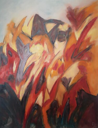Картина под названием "Kyrielle" - Patrick Couvreur, Подлинное произведение искусства, Масло Установлен на Деревянная рама д…