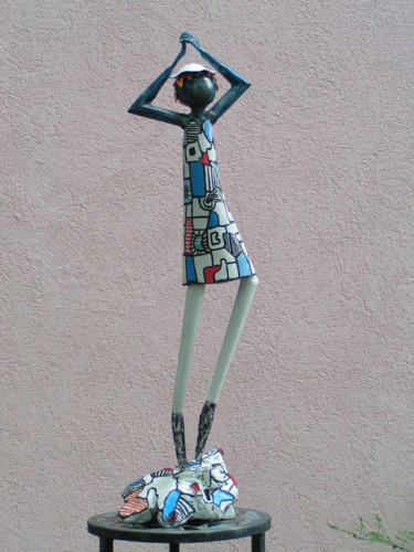 Sculpture intitulée "Inspiration Jean Du…" par Patrick Dupont, Œuvre d'art originale, Métaux