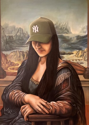 Peinture intitulée "My Mona Lisa" par Patrick Garcia, Œuvre d'art originale, Huile