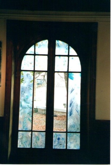 Peinture intitulée ""Simili vitrail" -…" par Debri, Œuvre d'art originale, Huile