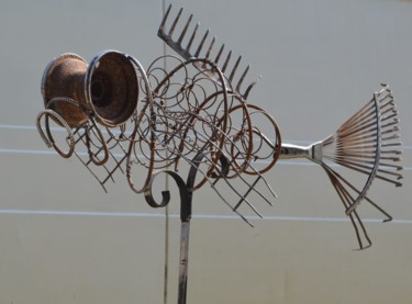Sculpture intitulée "poisson-rato.jpg" par Debri, Œuvre d'art originale, Métaux