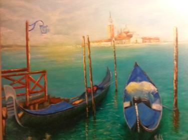 Peinture intitulée "La lagune est trist…" par Patrick Nevoso, Œuvre d'art originale, Huile