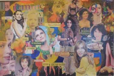 Collages intitulée "Eternel feminin" par Patrick Nevoso, Œuvre d'art originale, Découpages
