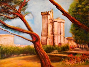 Painting titled "Un jour d'été en 19…" by Patrick Nevoso, Original Artwork, Oil