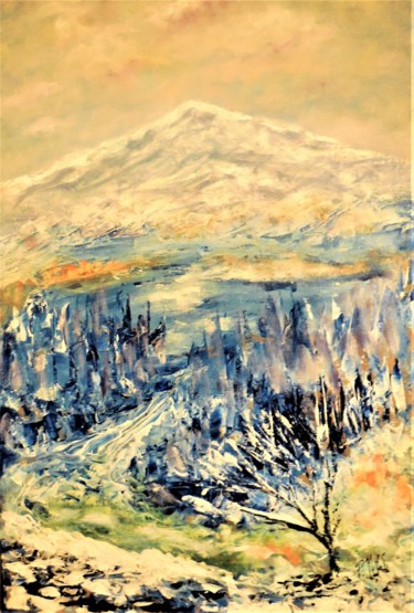 Malerei mit dem Titel "Paysage-d 'hiver.jpg" von Patrick Nevoso, Original-Kunstwerk, Acryl