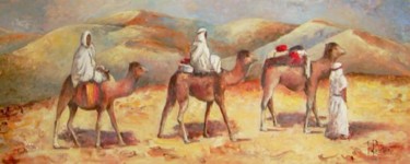 Malerei mit dem Titel "la traversée" von Patrick Lemiere, Original-Kunstwerk, Öl