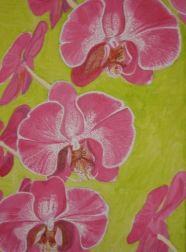 Peinture intitulée "Orchidée IV" par Patrick Mahieu, Œuvre d'art originale, Huile