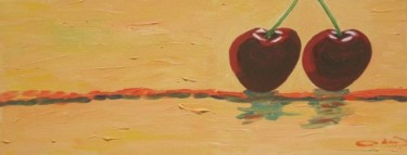 Peinture intitulée "Tutti frutti cerise" par Patrick Mahieu, Œuvre d'art originale, Huile