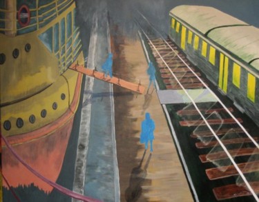 Peinture intitulée "Voyage à tout prix." par Patrick Mahieu, Œuvre d'art originale