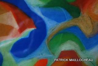 Peinture intitulée "LE POISSON BLEU" par Patrick Maillocheau, Œuvre d'art originale