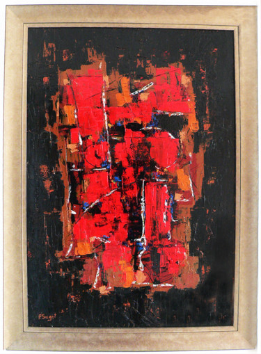Pittura intitolato "elans-rouges.jpg" da Patrick Sagot, Opera d'arte originale, Olio