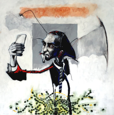 Malerei mit dem Titel "ARTAUD, LES FOUS ET…" von Patrick Santus, Original-Kunstwerk, Acryl