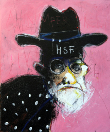 FREUD ROSE Peinture intitulée "FREUD ROSE" par Patrick Santus, Œuvre d'art originale, Acrylique