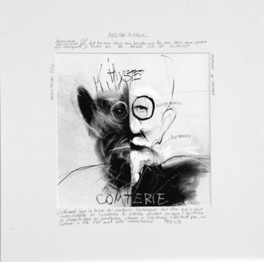 Drawing titled "À PROPOS DE  L'HYST…" by Patrick Santus, Original Artwork, Charcoal