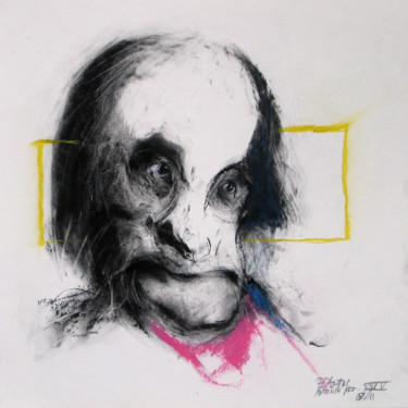 Drawing titled "ANTONIN ARTAUD VARI…" by Patrick Santus, Original Artwork, Pencil Mounted on Cardboard