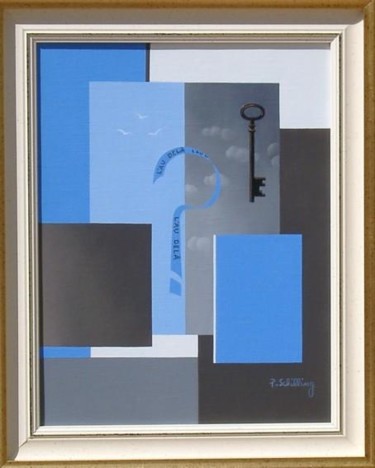 Peinture intitulée "La clef du mystère…" par Patrick Schilling, Œuvre d'art originale