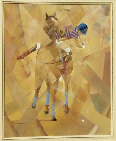 Peinture intitulée "Polo à Deauville.12F" par Patrick Schilling, Œuvre d'art originale