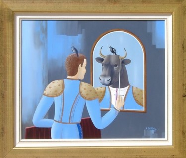 Peinture intitulée "L'obsédant miroir d…" par Patrick Schilling, Œuvre d'art originale
