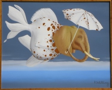 Peinture intitulée "Le poisson qui n'ai…" par Patrick Schilling, Œuvre d'art originale