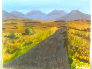 Painting titled "Bog Road, Connemara" by Patrick Vahey, Original Artwork