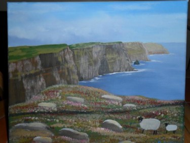 Painting titled "cliffs of moher cou…" by Patrick Vahey, Original Artwork