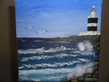 Painting titled "hookhead lighthouse…" by Patrick Vahey, Original Artwork