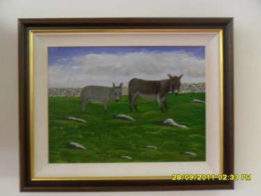 Painting titled "donkeys at claddagh…" by Patrick Vahey, Original Artwork