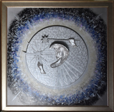 Malerei mit dem Titel "King of the moon" von Gaia Graal, Original-Kunstwerk