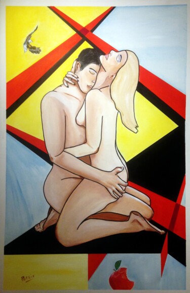 Painting titled "SEXE XXL" by Patrix Watelet, Original Artwork, Oil