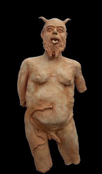 Sculpture titled "Le nostres demones/…" by Patrizia Grieco, Original Artwork, Terra cotta