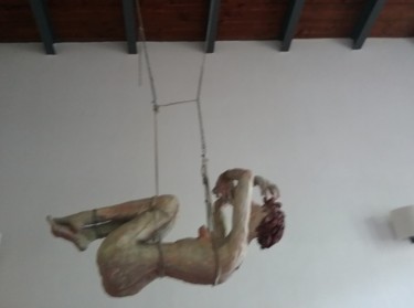 Sculpture intitulée "Janara prisonière" par Patrizia Grieco, Œuvre d'art originale, Céramique