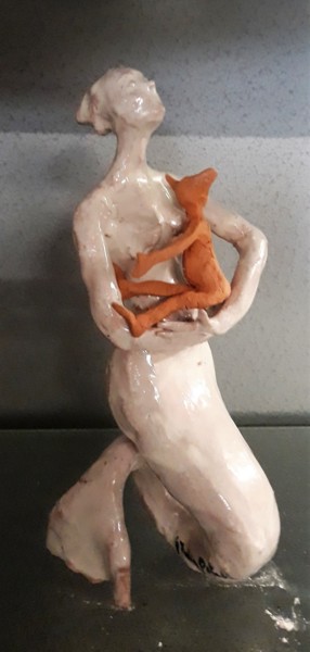 Скульптура под названием "Partenope et Pinocc…" - Patrizia Grieco, Подлинное произведение искусства, Керамика