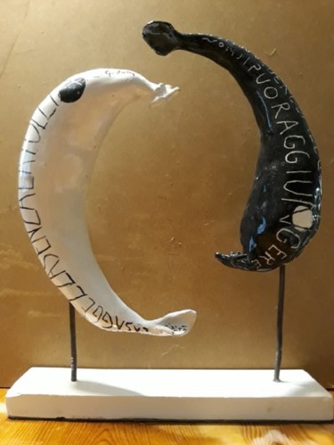 Sculpture titled "La ronde des sirènes" by Patrizia Grieco, Original Artwork, Ceramics