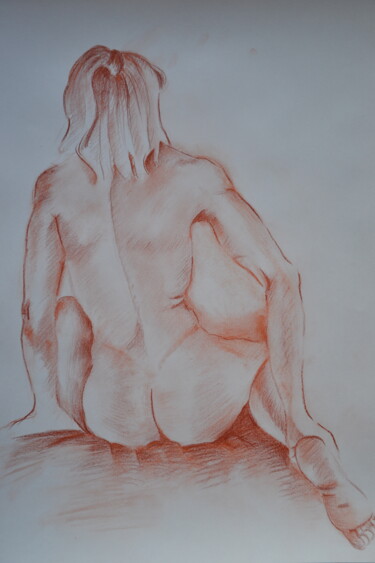 Drawing titled "Nu de femme #artist…" by Patrizia Pic, Original Artwork, Chalk