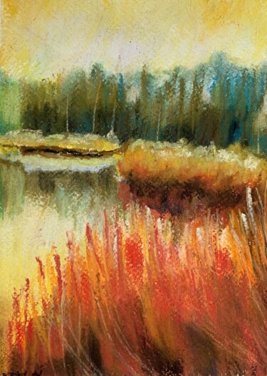 Pittura intitolato "Splendore di novemb…" da Patrizia Salcini, Opera d'arte originale, Pastello