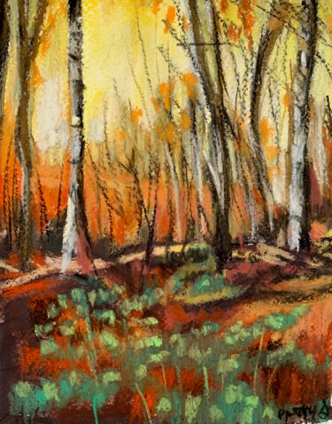 Pintura intitulada "Sogno d’autunno" por Patrizia Salcini, Obras de arte originais, Pastel