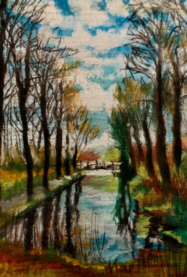 Painting titled "Riflesso nell’acqua" by Patrizia Salcini, Original Artwork, Pastel